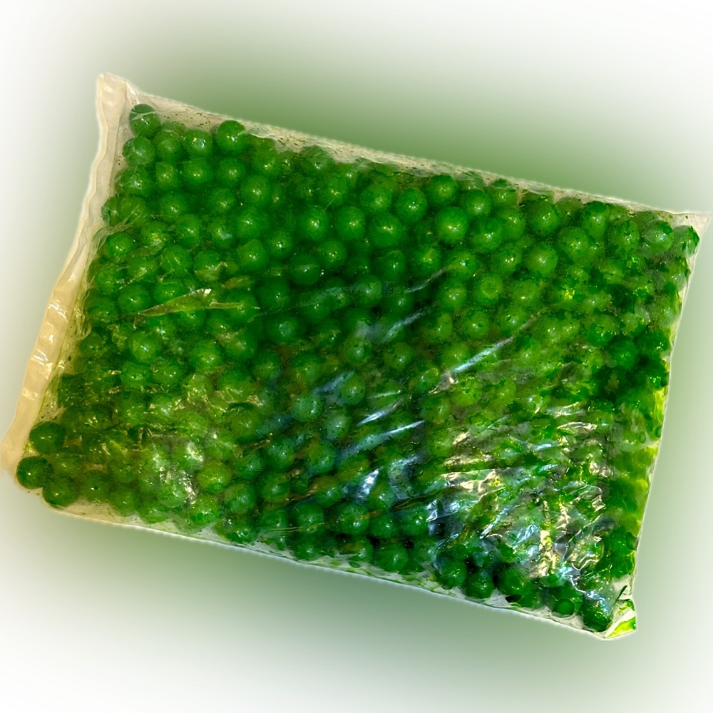 VTG GREEN PAINTBALLS 500 CT EST BAG .68 CALIBER SHOOT GAME COLLECTIBLE UNTESTED